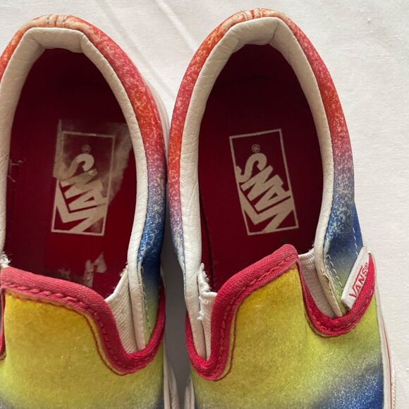 Vans Rainbow Glitter Slip On Sneakers size 10.5 - Picture 4 of 9